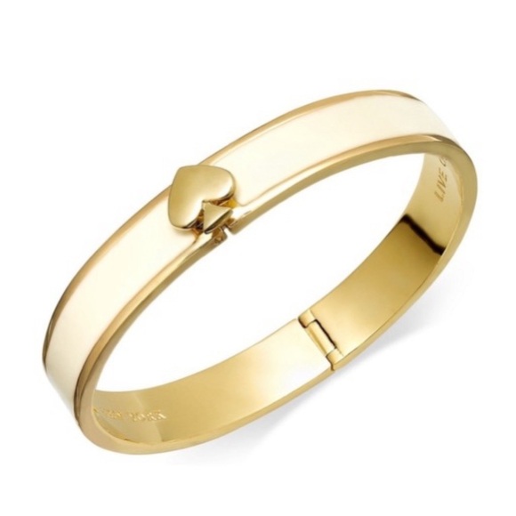 kate spade Jewelry - KATE SPADE • Ivory Cream Live Colorfully Spade Bangle Bracelet